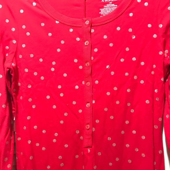 🆕Xhilaration Red w/Metallic Polka Dots UnionSuit - Picture 6 of 7